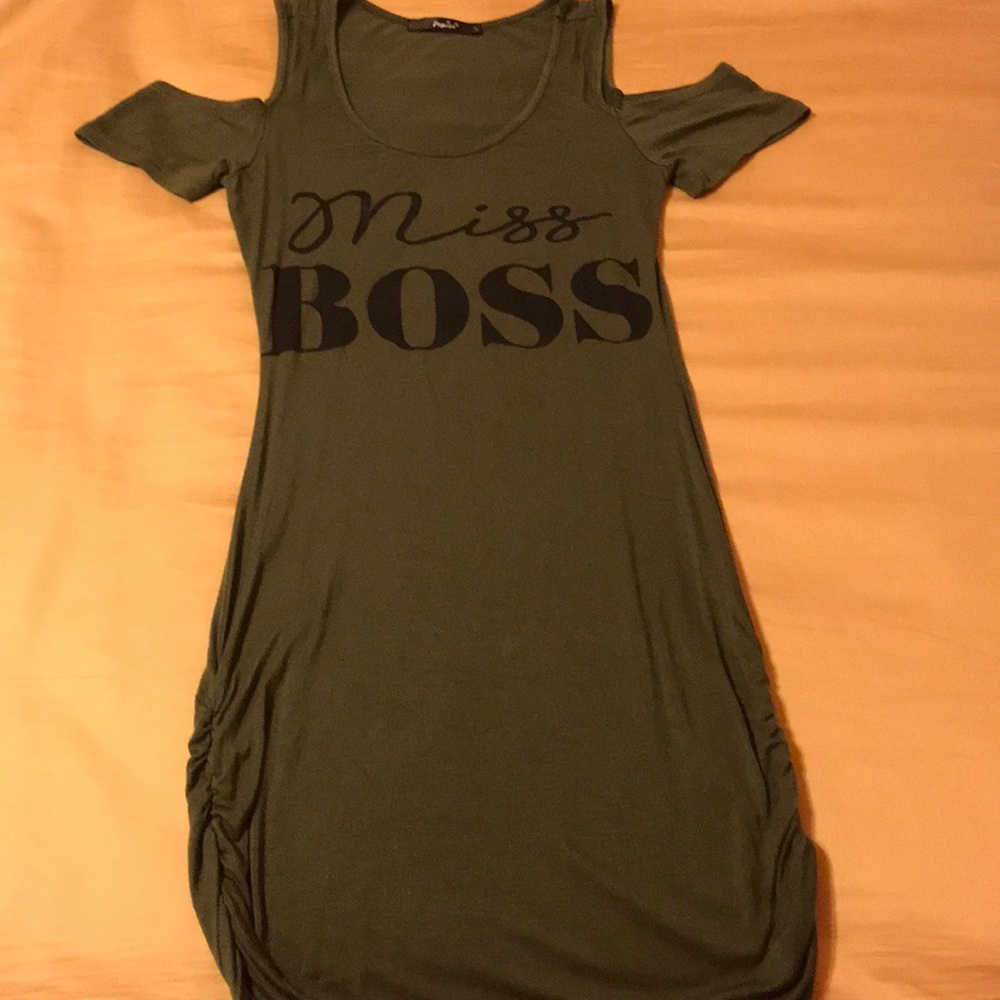 Olive green dress